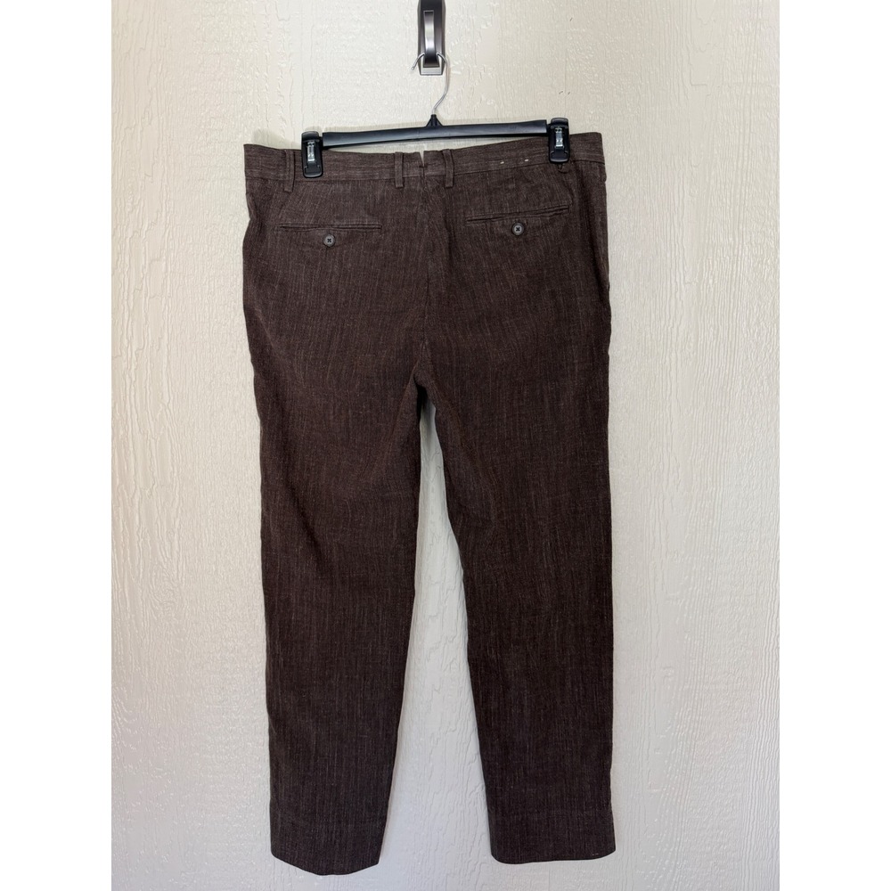 Bananna Republic Tessuti di Sondrio Men's Brown Textured Dress Pants 36x32 EUC